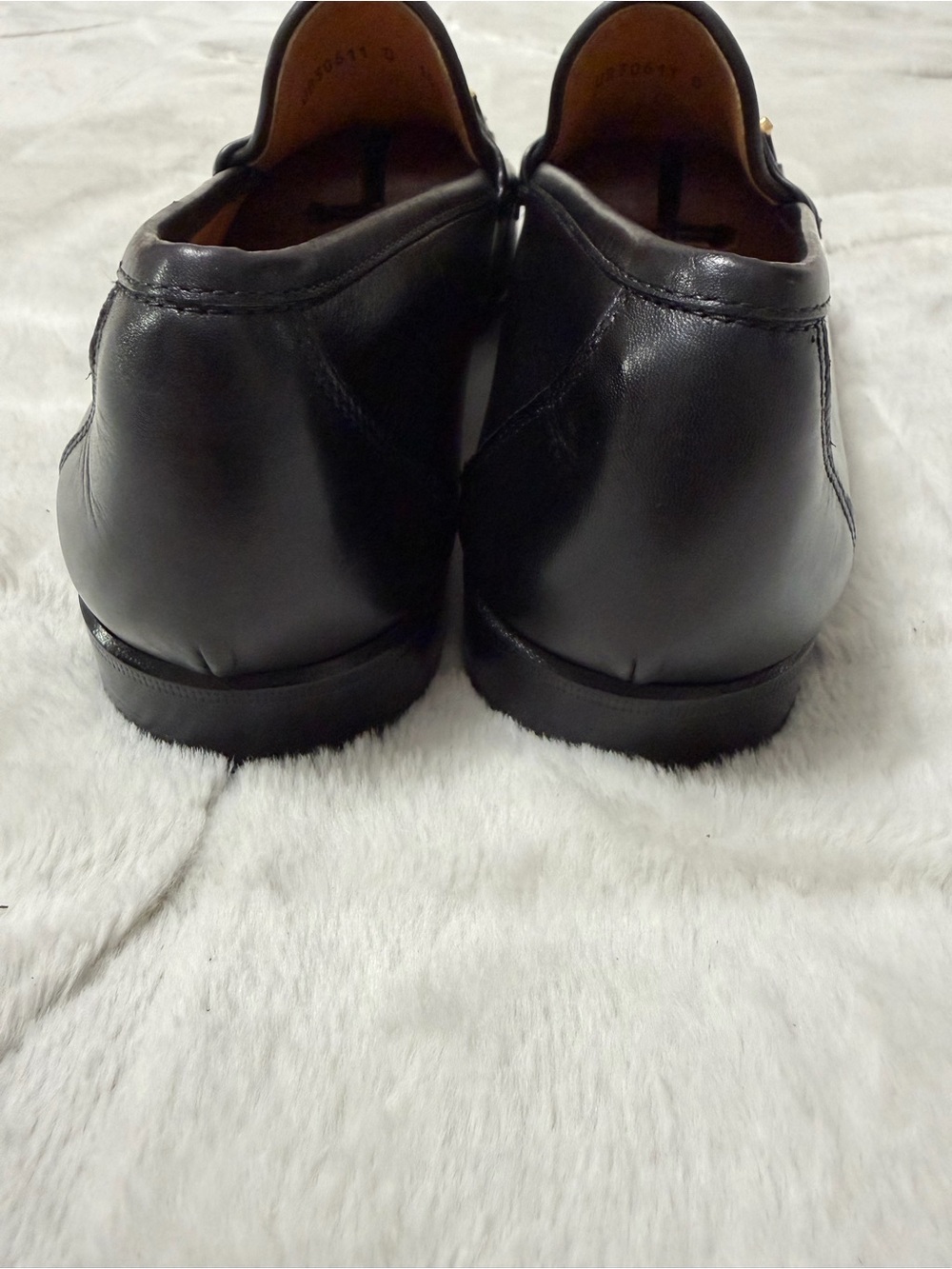 $995 Salvatore Ferragamo Black Leather Gold Gancini Buckle Bit Loafers 10.5 D - Picture 8 of 12